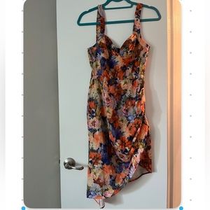 Floral asymmetrical dress